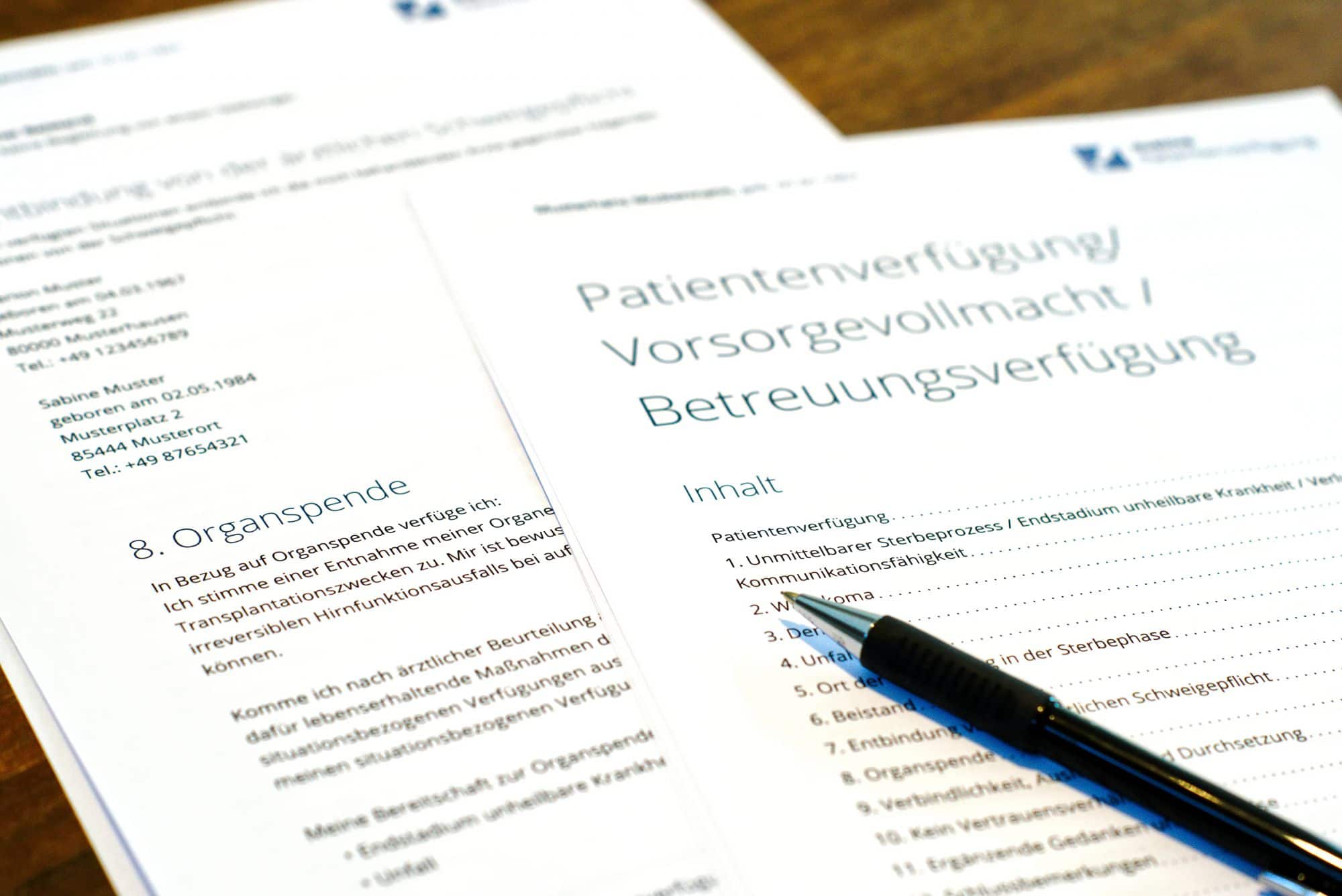 Organspende Patientenverfügung