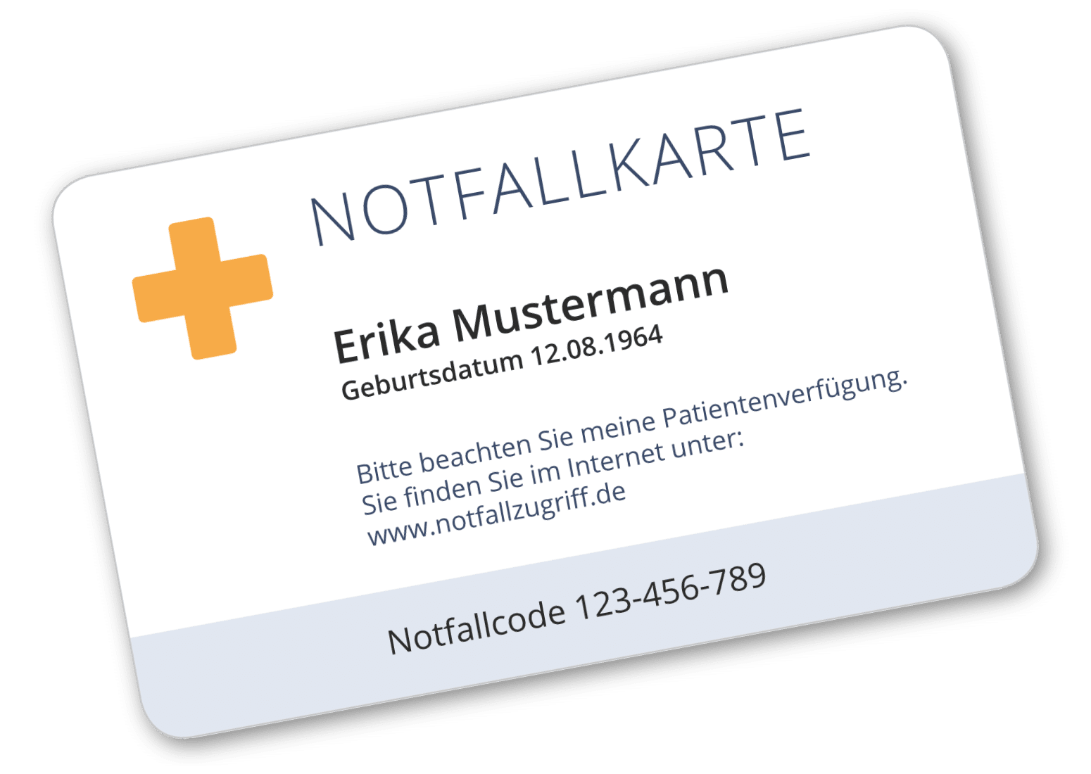 Notfallkarte Patientenverfügung